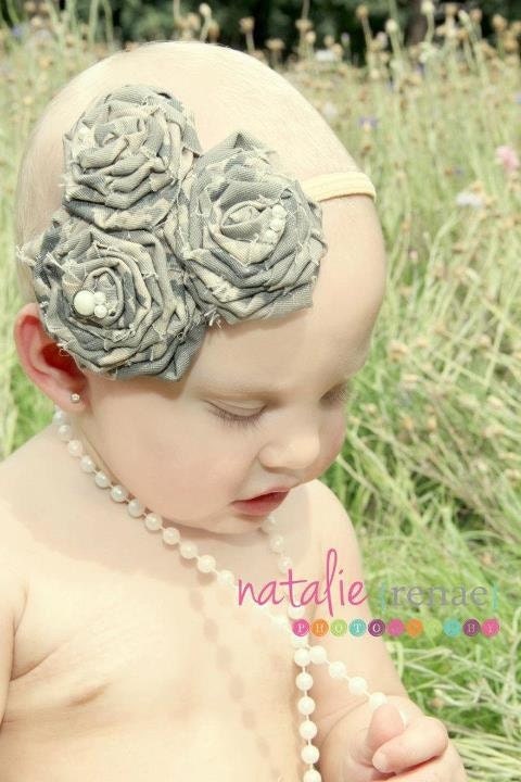 CUSTOM Rolled Roses Fascinator, Hair Clip, Headband, Rolled Roses, ABU, ACU, Navy, Marine Corps, Camo