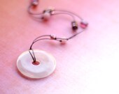 necklace, long, rose quartz, soft rose