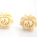 Cream Rose Earrings Buy 3 Get 1 Free