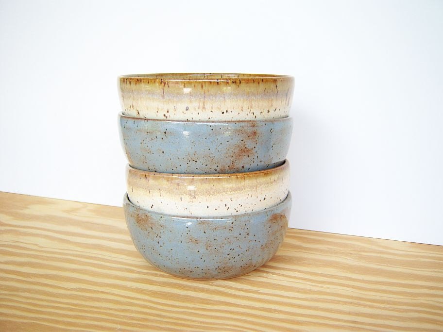 Reserved for Nyssa and John's Wedding Registry - Rustic Collection Stoneware Pottery Bowl Set - Made to Order