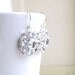 Bridal Earrings Ivanka Trump Cushion CZ Silver IEP2