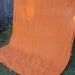 Vintage 1970s Orange Tangerine Pumpkin Tweed Burlap Look Bedspread