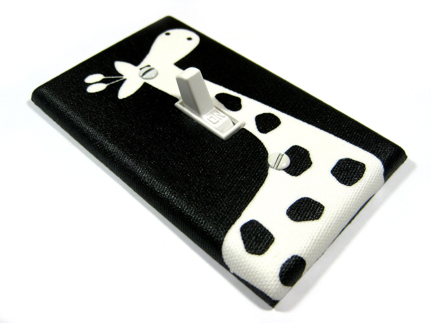 Black and White Giraffe Switch Plate Light Switch Cover Modern Home Decor Children Kids Wall Art Decoration Premier Prints Gisella
