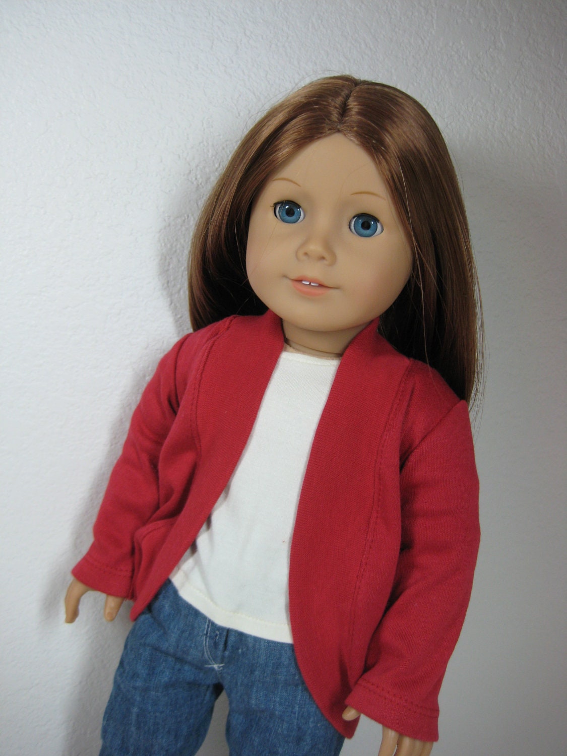 18 inch Doll Clothes American Girl Red Slouch Cardigan