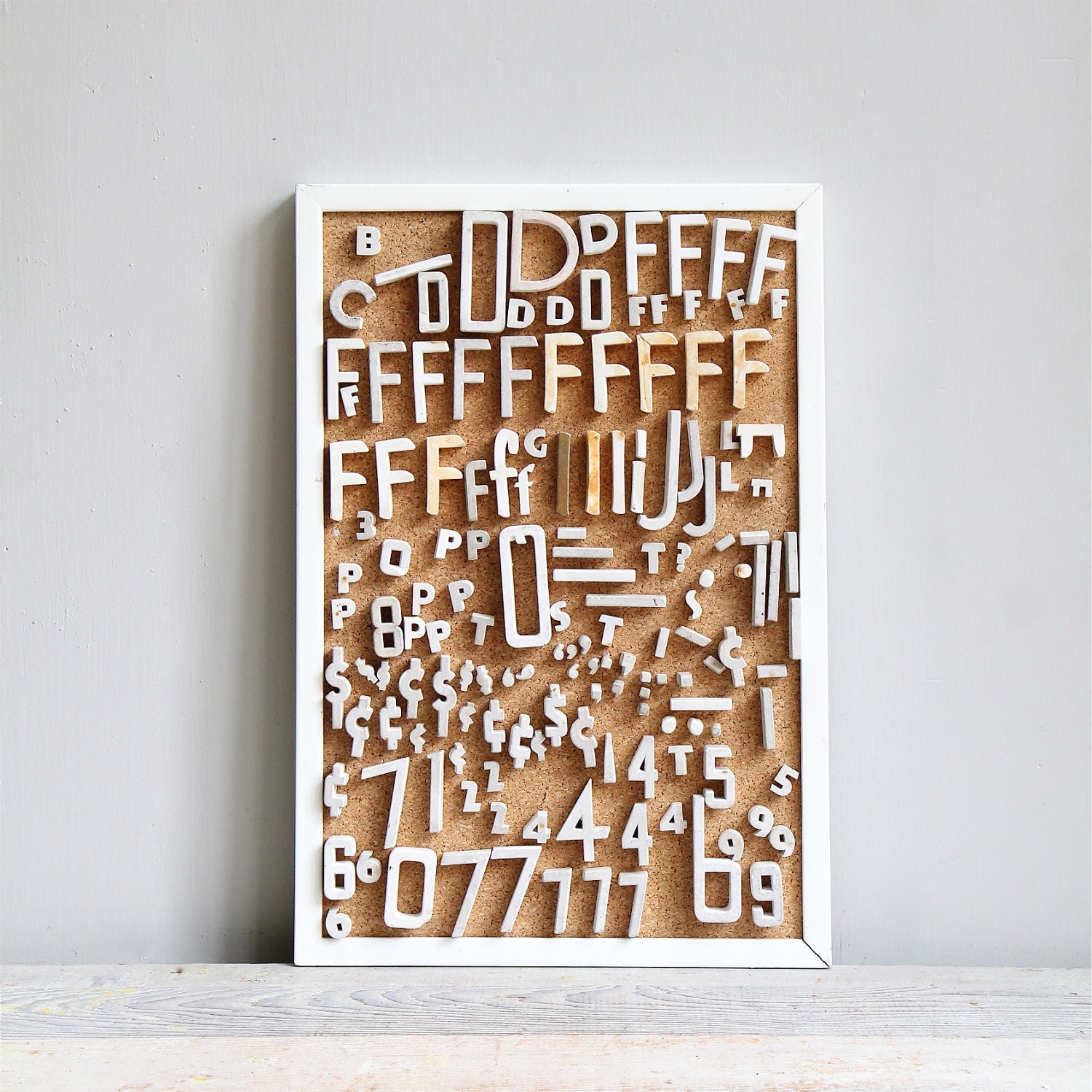 Vintage Porcelain Pin Letter Art