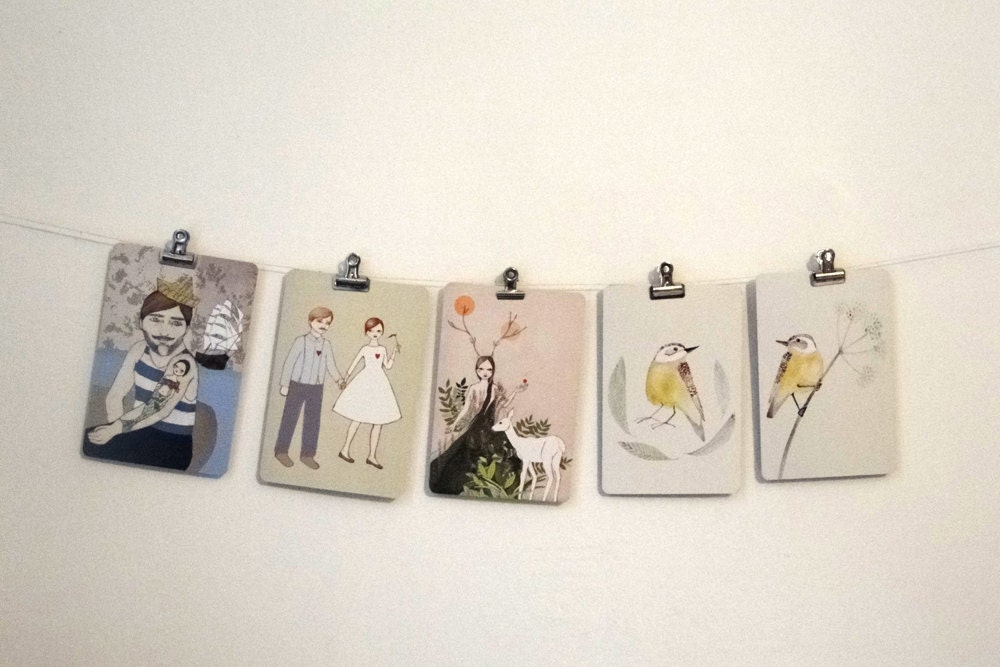 Postcard set, Heart of Mine, set of 5 postcards