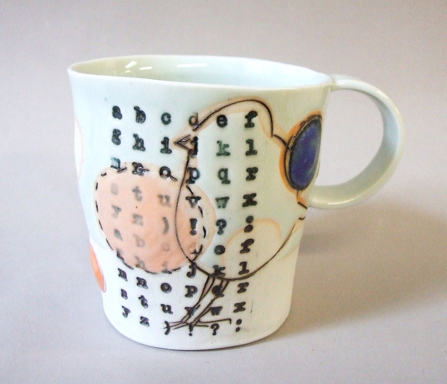 porcelain cup with translucent bottom