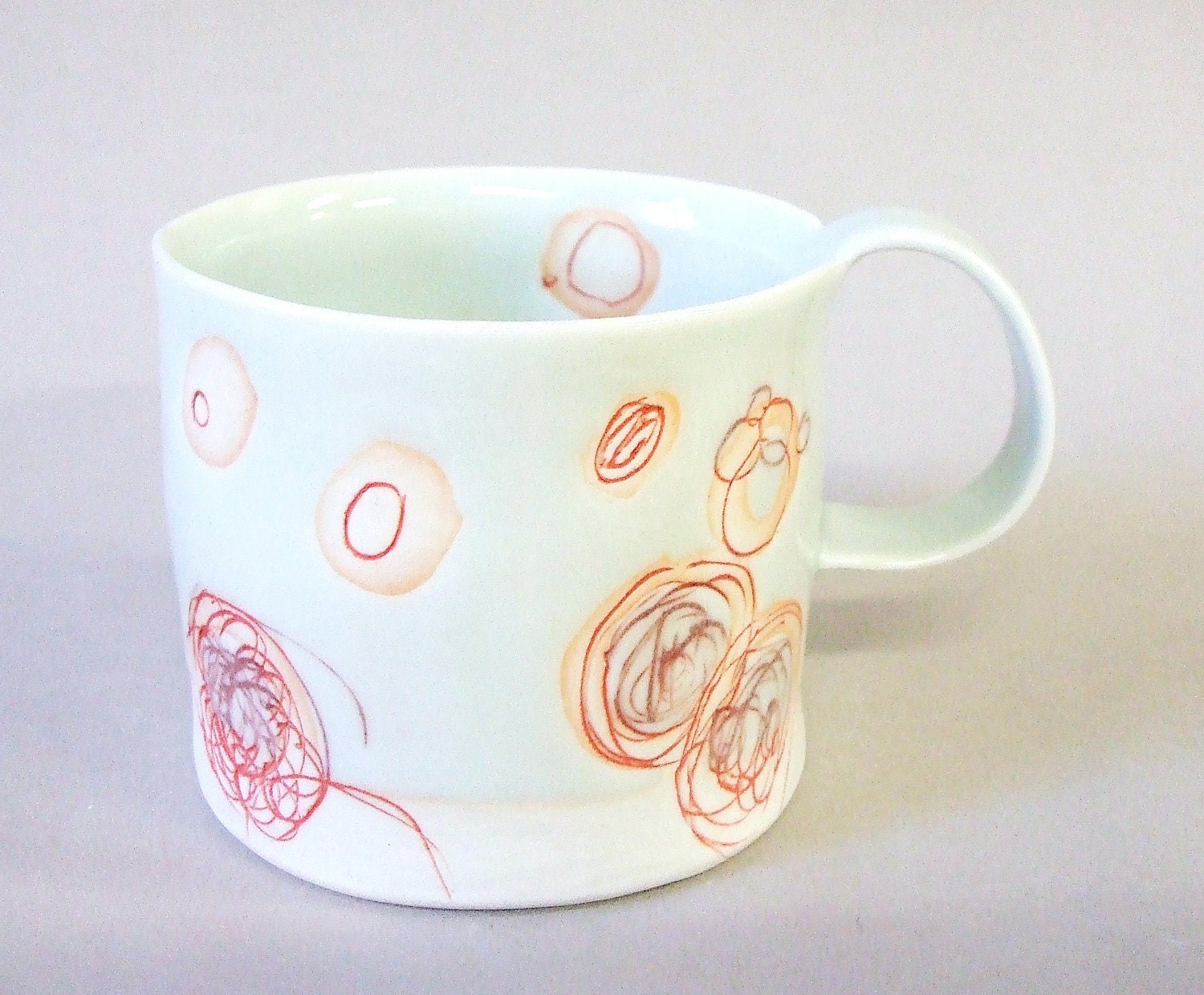 porcelain cup with translucent bottom