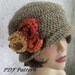 Crochet Pattern Womens Flapper Hat Dowton Abbey Style With Large Flower Trim  PDF May Resell Finished