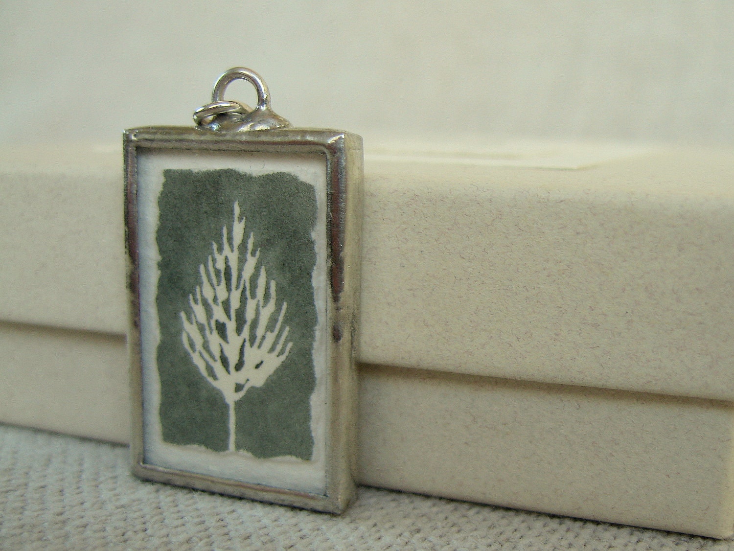 original watercolor tree pendant