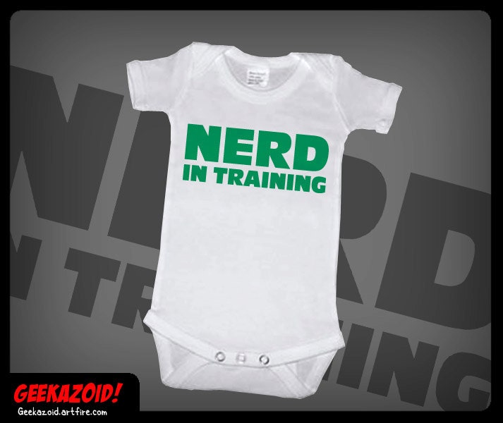 Nerd in Training Onesie Geek Humor