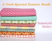 a fresh-squeezed exclusive fat quarter bundle (summertime smiles)--misc. designers--8 pieces--2 yards total