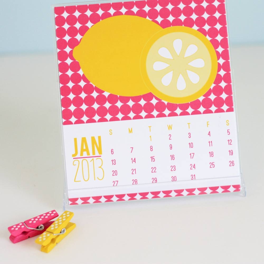 2013 Desktop Calendar Juicy Fruit Designs