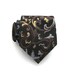 Mens Tie - Black Brown and Blue Brocade Silk Necktie