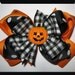 Happy Jack O Lantern Layered Grosgrain Halloween Hair Bow