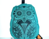 Sugar Owl Lavender Bag Decoration Screen Printed Aromatic Sachet Turquoise