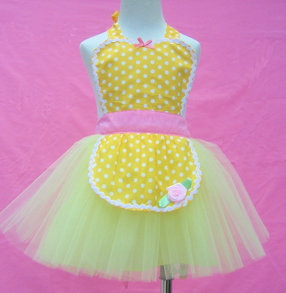 apron BELLE TUTU apron for girls fun for special occasion or birthday party dress up costume