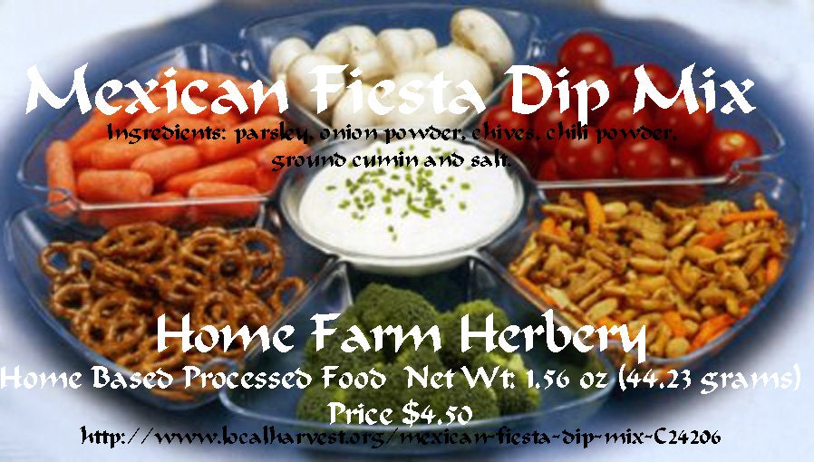 Mexican Fiesta Dip Mix with free shipping in USA