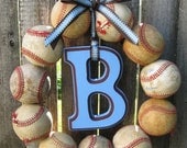 Welcome Baby Baseball Love Wreath