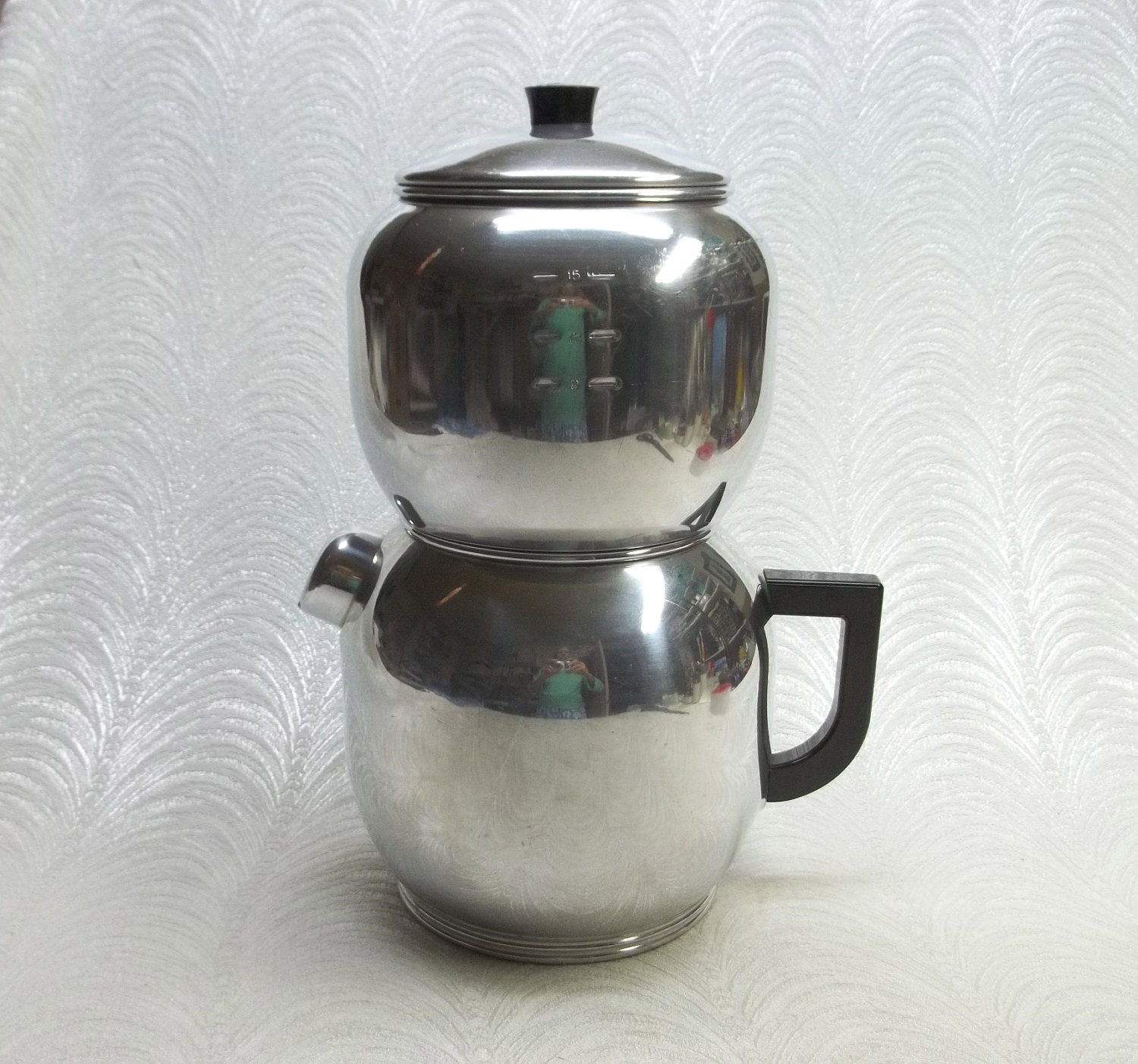 Vintage 30s 40s West Bend KWIK DRIP 18 cup Coffee Maker...Totally Detailed...Clean & Shiny...Camping