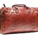 Vintage Italian Brown Leather Travel Bag