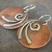 Sale-Rustic-Swirled-Dangle-Earrings-Free Shipping.