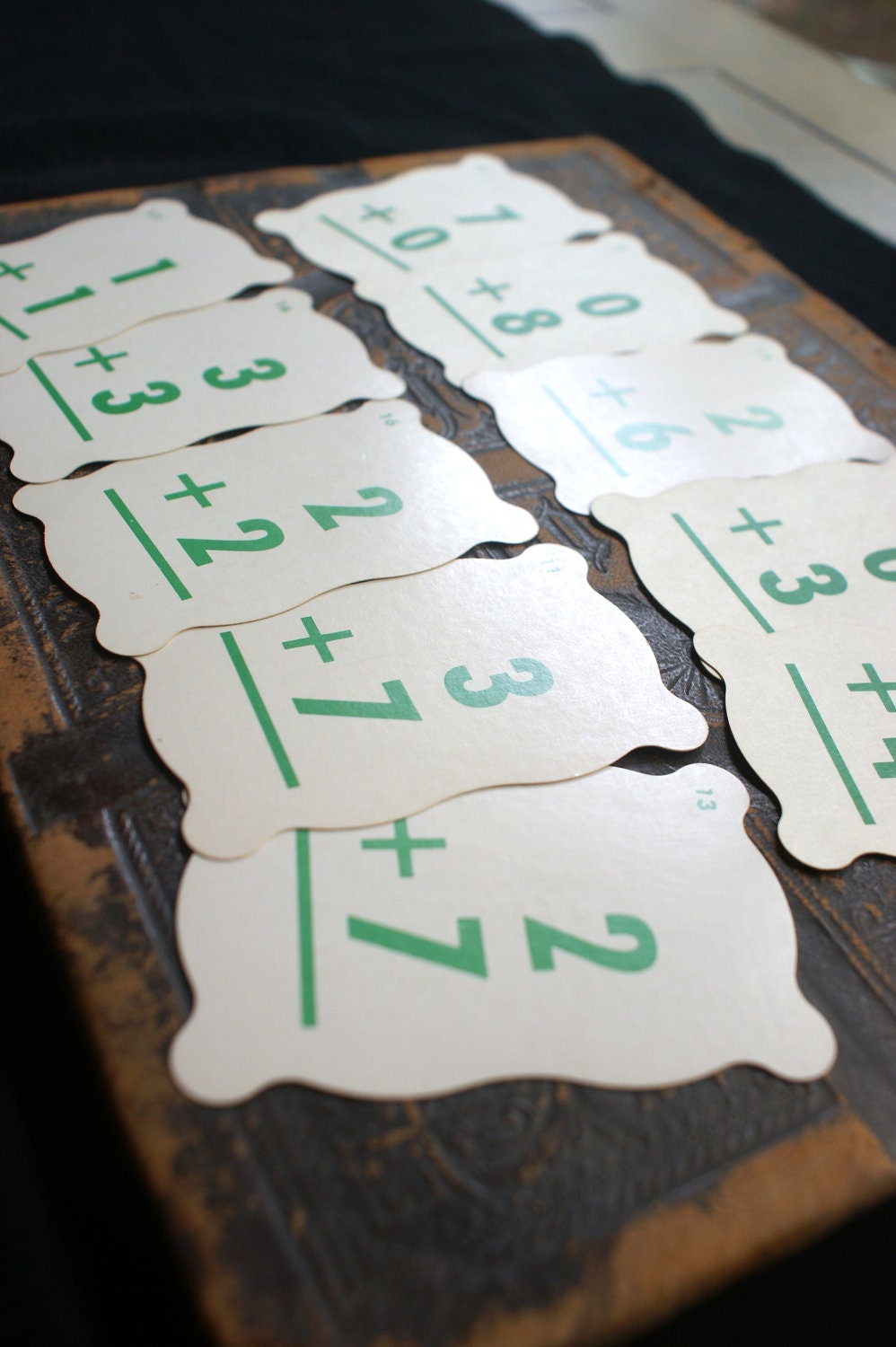 10 Fancy Math Flash Cards for Scrapbooking, Altered Art, Journal Projects, Steampunk, Mixed Media