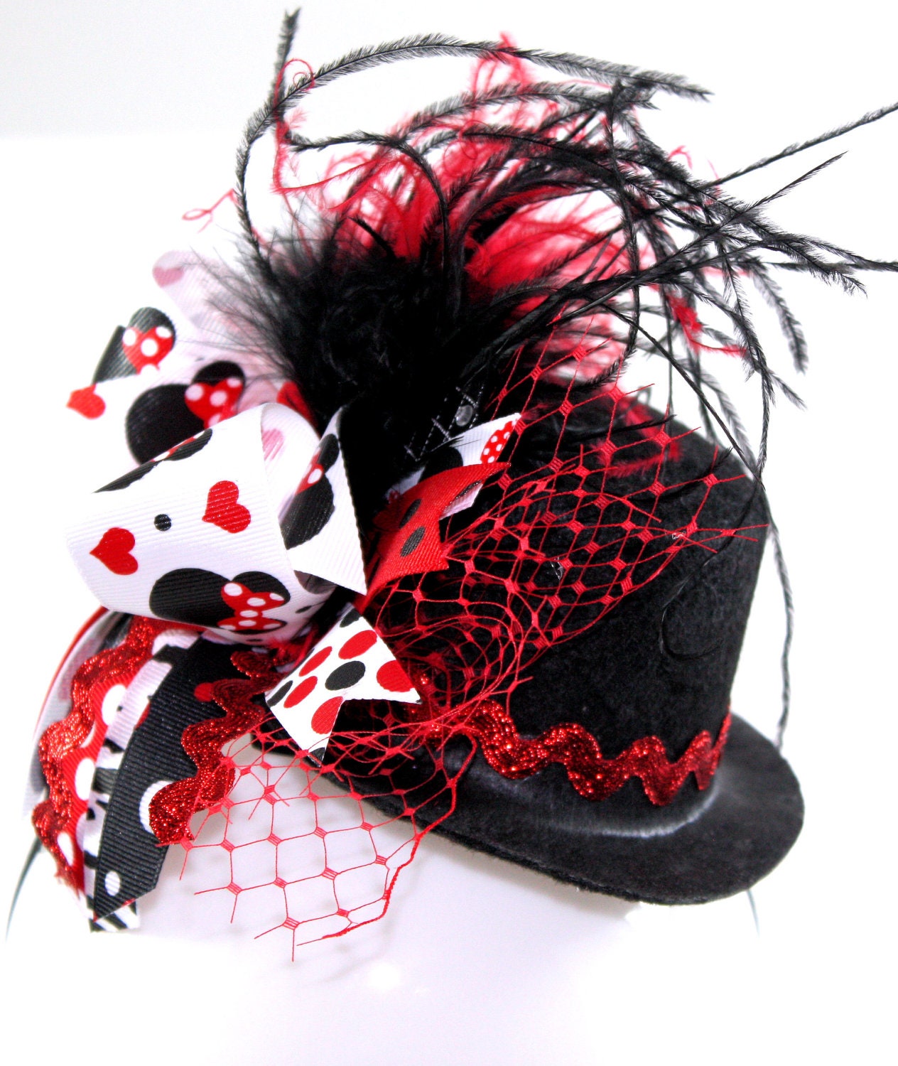 Miss Minnie Pizazz Mini Top Hat.... Over the Top Hair Bow...and matching Headband