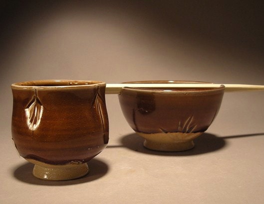 CLEARANCE SALE and FREE shipping - Tea Bowl and Rice Bowl Cups by Jon Whitney