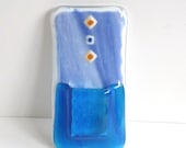 Blue Glass Pocket Magnetic Vase