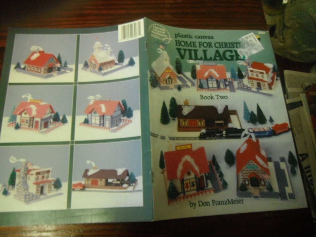 Christmas Cottages Home for Chistmas Village Book 2 Plastic Canvas Pattern Leaflet