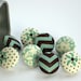 Chevron & Flowers...Tack Pack of 8. Fabric Push Pins. Gift Tin