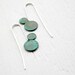 Geometric Verdigris Earrings - Two Circles - handmade copper, sterling silver dangle earrings green verdigris patina