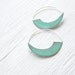 Verdigris Hoop Earrings - handmade brass sterling silver hoops, tribal, geometric, blue green verdigris patina