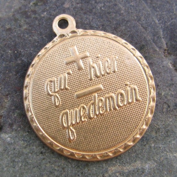 Je T Aime Plus Qu Hier Moins Que Demain Brass by BareNakedFindings
