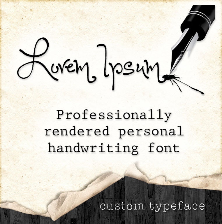 Your own personal handwriting font