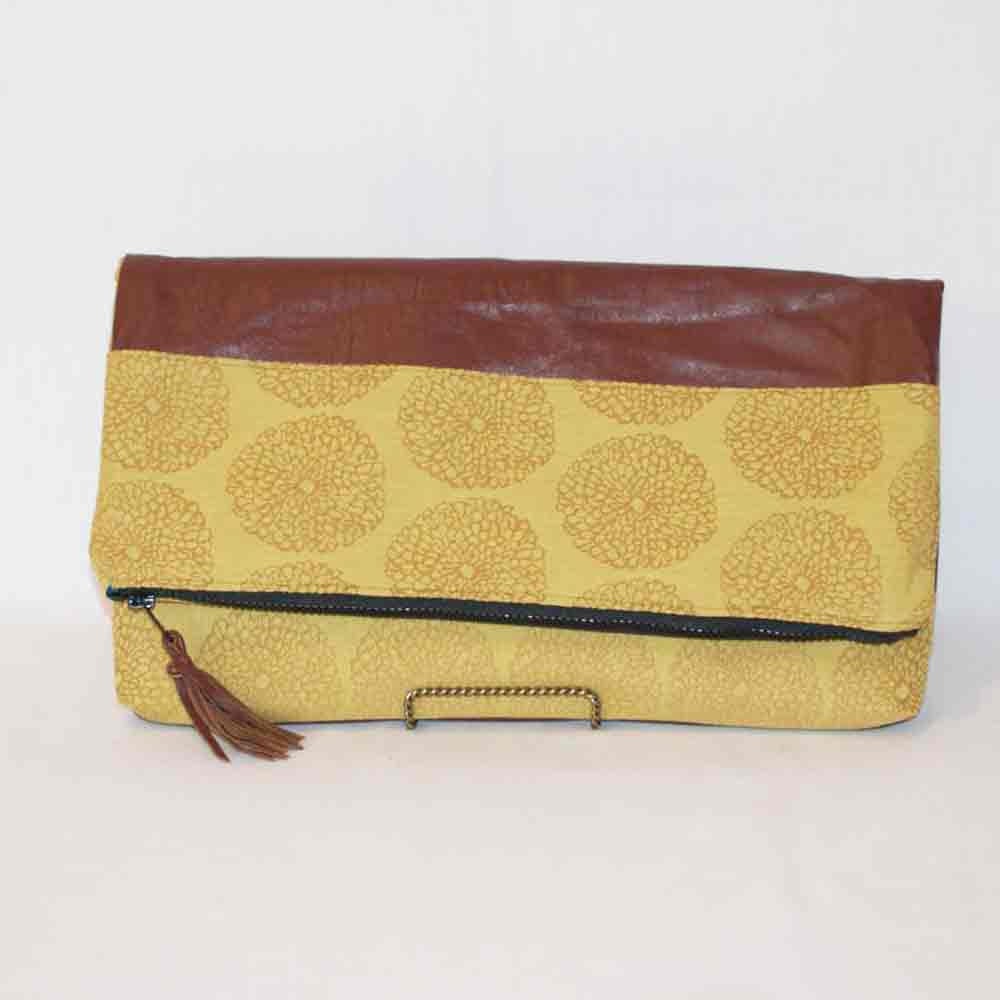SALE large brown clutch