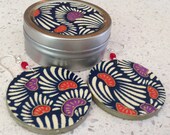 Abstract Flower Decoupage Earrings