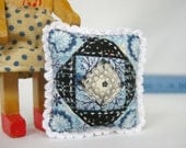 Picca-Little Miniature Doll Pillow - Petite Patchwork in Blue China