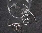 Corkscrew sterling silver earrings