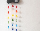 Rainbow Storm Cloud Mobile - A Funky Felt Wall Decoration from Clara Luna
