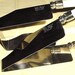 Wedding Cake Cutter Knives Serving Server, Set of 2, Pie Shaped and Square Knife Slicers with Ivory off White Handles