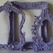 YOU Choose Color(s) or French Lilac Lavender (Shown) Set of 3 Frames Open Picture Frame Set Wall Gallery Frames Vintage Inspired Ornate