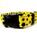 Black and Yellow Polka Dot Dog Collar - Size M