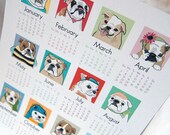 2013 Bulldog Calendar Print - Eco-Friendly 8x10 Size