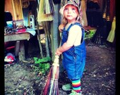 Rustic Child Size Broom In Your Choice of Black, Rust or Mix