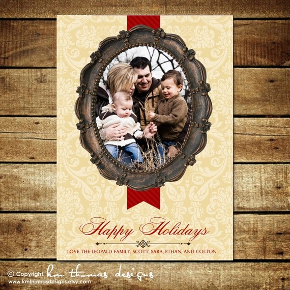 HANGING FRAME...Custom Photo Holiday Card...by KM Thomas Designs Il_570xn