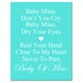 Baby Mine - 8x10 Nursery Art Print -  Dumbo Song Lyrics - Choose Your Colors - Shown in Yellow, Gray, Pink, Aqua, and More