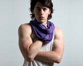 Purple Circle Scarf Mens Womens Fashion Infinity Scarf Purple Spring Scarf Tribal Burning Man Scarves Unique Summer Christmasinjuly CIJ