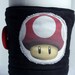 Mario mushroom coffee cup sleeve coffee cup cozy reuseable eco friendly